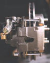 Emergency brake lever on the caliper
